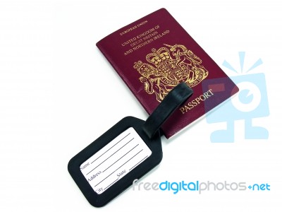Passport And Tag Stock Photo